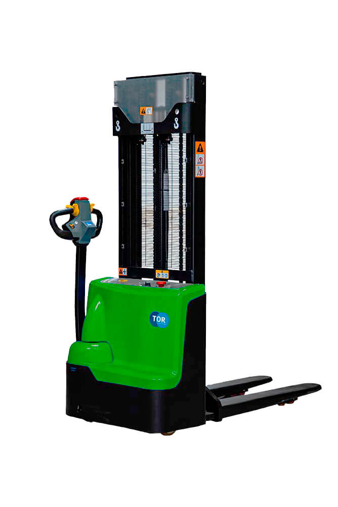 Электроштабелера TORWS15H-3500SCPROLi-ion24/60 электрические самоходный Li-ion,  высота подъема 3500 мм, г/п 1500 кг